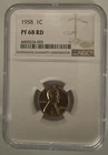 1958 1C LINCOLN CENT PERFECT PROOF NGC PF 68 RD RED