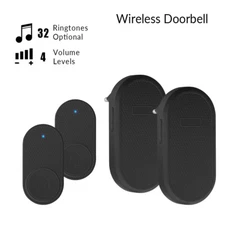 Wireless Door Bell Chime Battery Operated Cordless Plugin Doorbell 33 Melodies