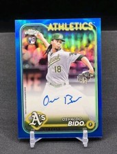 OSVALDO BIDO 2024 Topps Chrome True Blue Refractor Auto #34/150 Oakland A's