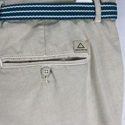 NEW Zara Men's Shorts Sz 36 Beige Zip RN77302 Four Pockets Cotton