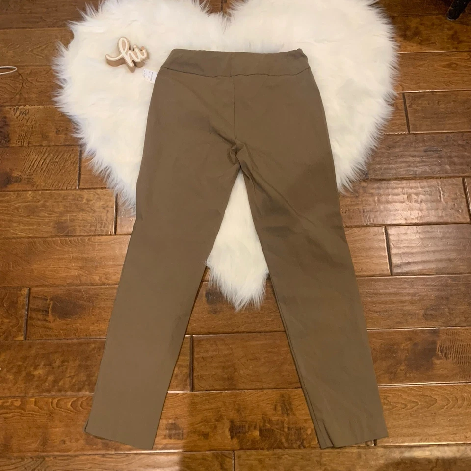 Sharon Young Pants Size 10 Brown Elastic Waist Womens Style 0809PD4 Pull On NWOT - Image 3 of 4