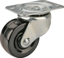 Prosource JC-H05 Heavy Duty Swivel Caster, 2 in Dia x 1-1/4 in W, 125 lb, Rubber