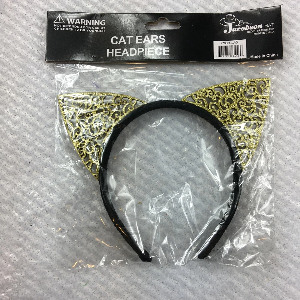 Sombrero Jacobson Mujer Steampunk Gatito Halloween Disfraz Brillo Gato Oreja Pelo Aro Foto 2 de 3