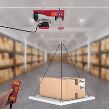 Elektrische Seilwinde Flaschenzug Hebezug Kran Seilzug Funk 220V 600kg T&Uuml;V