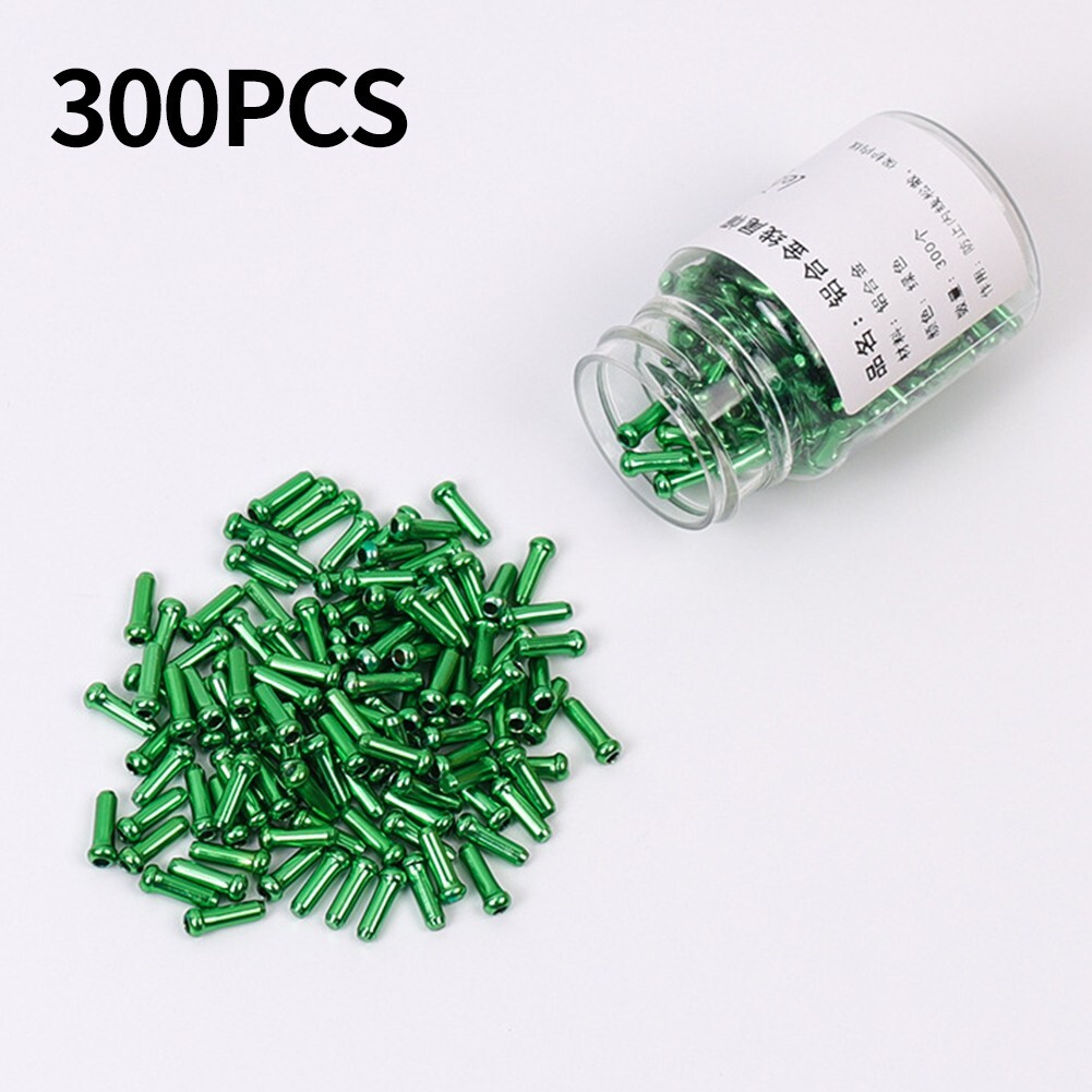 300pcs Line Cap Bicycle Bike Wire Inner Tube Cap 2.5mm Aluminum Alloy