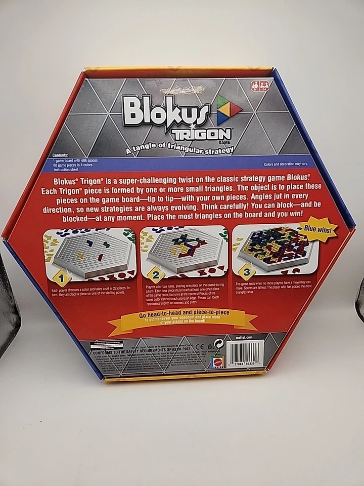 Blokus Trigon Board Game by Mattel Games 2008 Strategy - Image 2 of 4