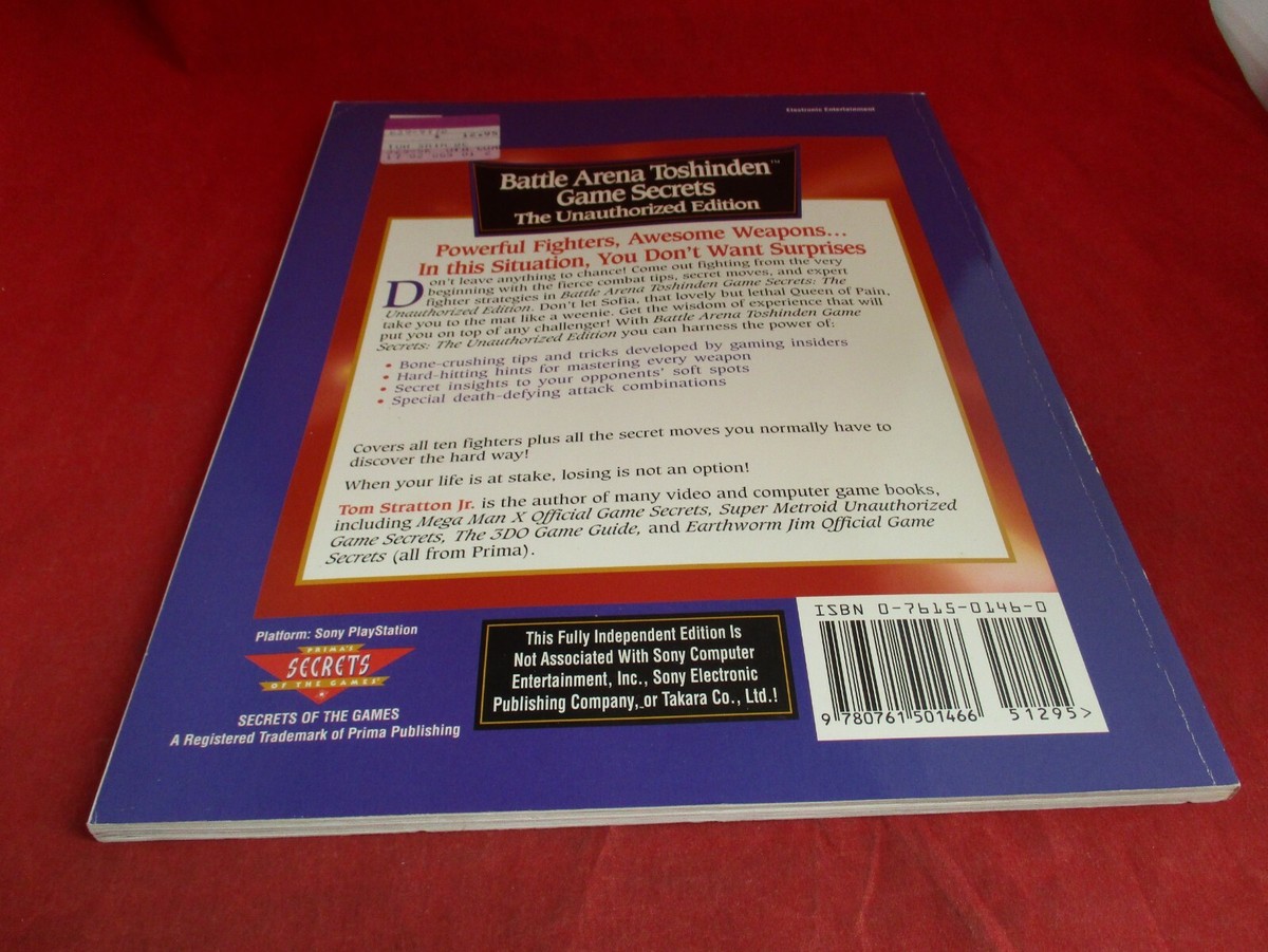 Battle Arena Toshinden Playstation 1 PS1 Strategy Guide Battle Arena Toshinden Playstation 1 PS1 Strategy Guide