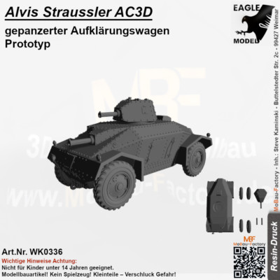 Alvis Straussler AC3D gepanzerter Aufklärungswagen Prototyp