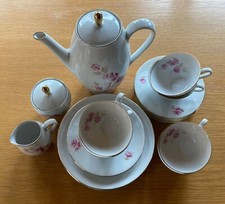 Altes Kaffee-Service, RETSCH & Co., Wunsiedel/Bavaria, florales Dekor, 21-teilig