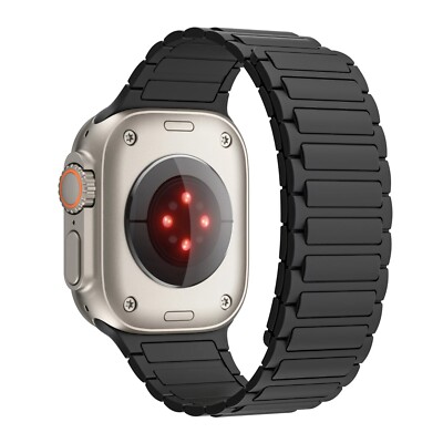 Silicone Magnetic Band for Apple Watch Ultra 2/3 49mm SE Series 10 11 9 8 7 6 5