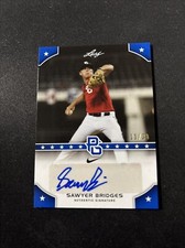 SAWYER BRIDGES - 2015 Leaf Perfect Game Baseball Showcase - Blue #d 11/30