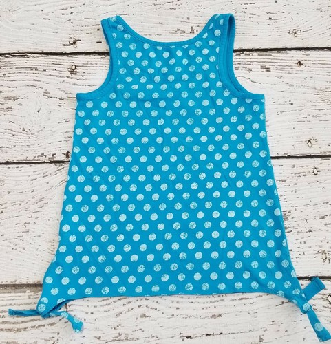 JUSTICE 8 10 Girls Blue Green Palm Tree Tank Top Green Denim Shorts DC-TT20 - Picture 4 of 5