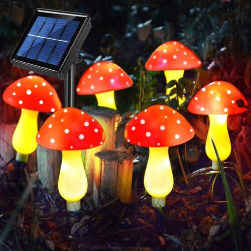Outdoor Solar Mushroom Lights LED Solar Garden Decor Stake Light Patio Yard Lawn - Picture 2 of 14