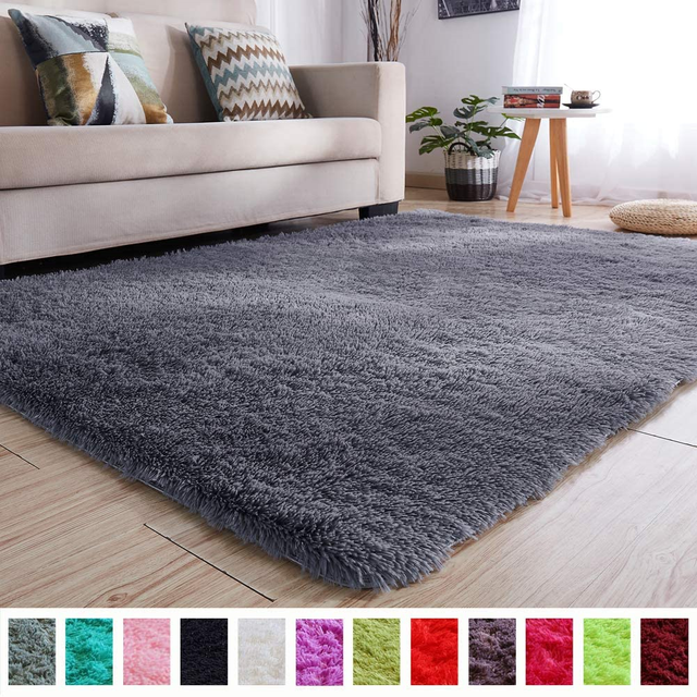 gray nursery rug
