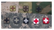 Milspec Monkey MSM Morale PVC Patch - MEDIC CROSS - 1" x 1" - Choose Color Below
