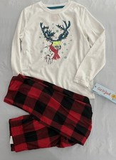 Cat  Jack boys 2 piece pajama set Christmas size S 6/7 NWT