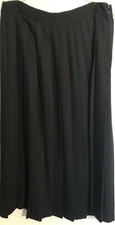 Skirt Women's 16 Classic Vintage Full Pleated Black Worthington
