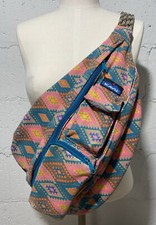 KAVU Original Rope Pack Lightweight Water Resistant Sling Bag - Aqua Wingman