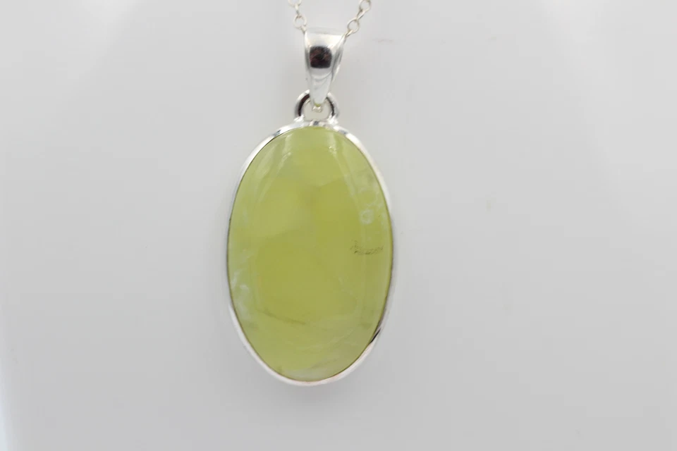 61,5 Carati Di Topazio Limone Pendente Collana In Argento 925 Gioielli - Immagine 2 di 4