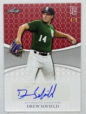 2022 LEAF PERFECT GAME NATIONAL SHOWCASE DREW SOFIELD 4/5 RED AUTO