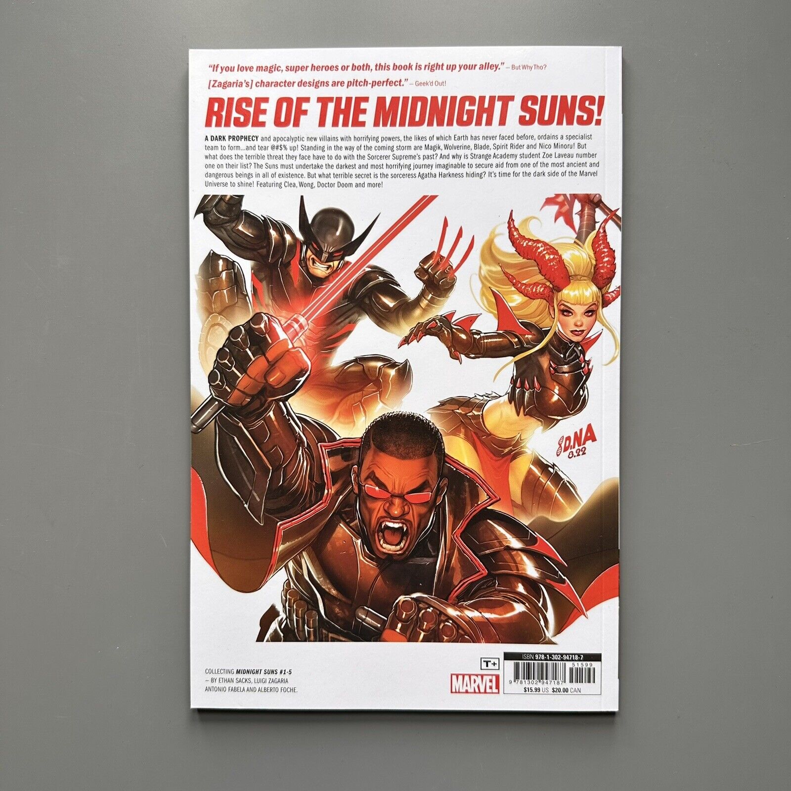 MIDNIGHT SUNS #4 GAME VARIANT NM MAGIK WOLVERINE DOCTOR DOOM GHOST RIDER  BLADE