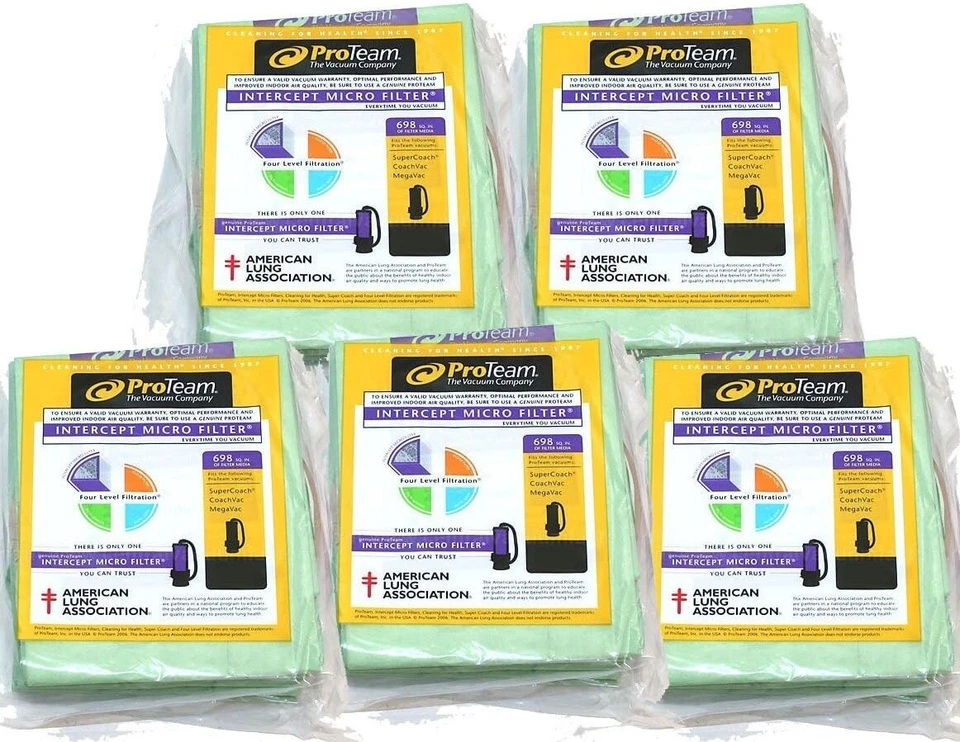 10 Quart Backpack Vacuum Bags - 5 Pack Bundle for CoachVac and MegaVac - Image 2 of 3