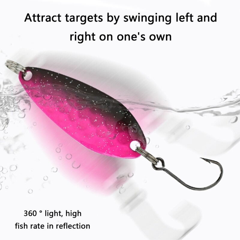 Fishing Accessories Hard Baits Sequined Fishing Spoon Lure Casting Spinner Baits - Image 2