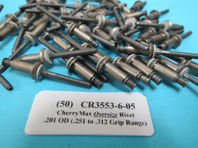 3点まとめ買い あやめ 新品 アマゾンブランド Rivet Classic CR3553-6-05 CherryMax Oversize Rivet .201 OD Grip Range .251 to