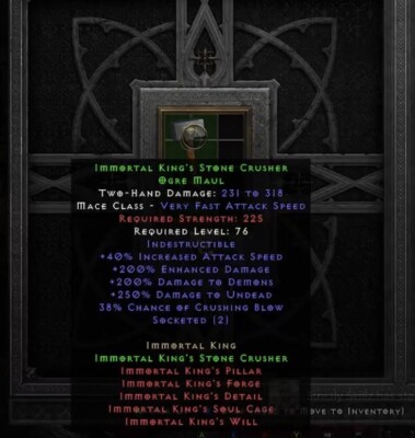 Diablo 2 Resureccted IK Maul/Xbox/Non-ladder/Softcore