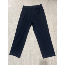 Halara Womens Navy Blue High Waisted Wide Leg Trouser Pants Work Casual Small