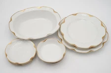 Haviland Silver Anniversary Dinner/Luncheon Plate, Vegetable/Fruit Bowl, Saucer