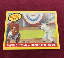 2021 Topps Mickey Mantle 70th Anniversary YELLOW #19 Baseball Thrills 72/75