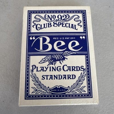 Vintage #92 Club Special Bee Playing Cards - Unused Unbroken Back No. 67