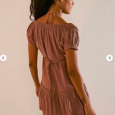 chinese dress ladies Cut-Out Linen Dress TAHITI in Clay Pink main image 0