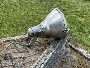 Crouse-Hinds Nautical Lamp 14” Pyrex Lens  HL-P 1137 Vintage MCM  Design