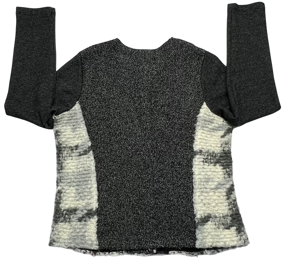 Suéter Dolan Anthropologie para Mujer (L) Mezcla de Lana Mohair Cremallera Completa Tweed Hecho en EE. UU. Foto 4 de 4