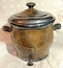 Vintage Wm Rogers Silverplate Wiadro do szampana z pyrex szklana wkładka lata 60.