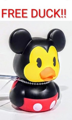 CLASSIC MICKEY MOUSE RUBBER DUCK BY DISNEY 3.25'' BONUS FREE DUCK OF SAME SIZE 