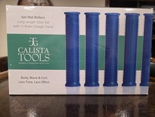 Calista Tools Ion Hot Rollers LONG Length Set w/ L-12 Base 12 Clips 12 Rollers