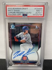 2023 Bowman Draft - Chrome Prospect Autographs Matt Shaw #CDA-MS (AU, RC)