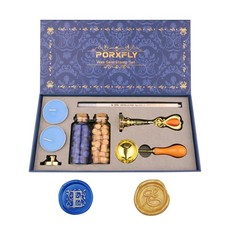 2 Pieces Letter E Wax Seal Stamp Set,Initial Alphabet Wax Seal Stamp Kit Vint...