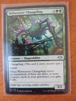 Webweaver Changeling Magic The Gathering Modern Horizons 192 Shapeshifter MTG