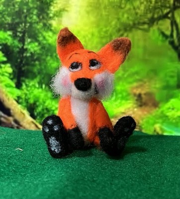 Mini Needle Felted Orange Fox