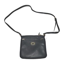 Vintage Polo Ralph Lauren Cross Body Purse Black Textured With Belt Strap Classy