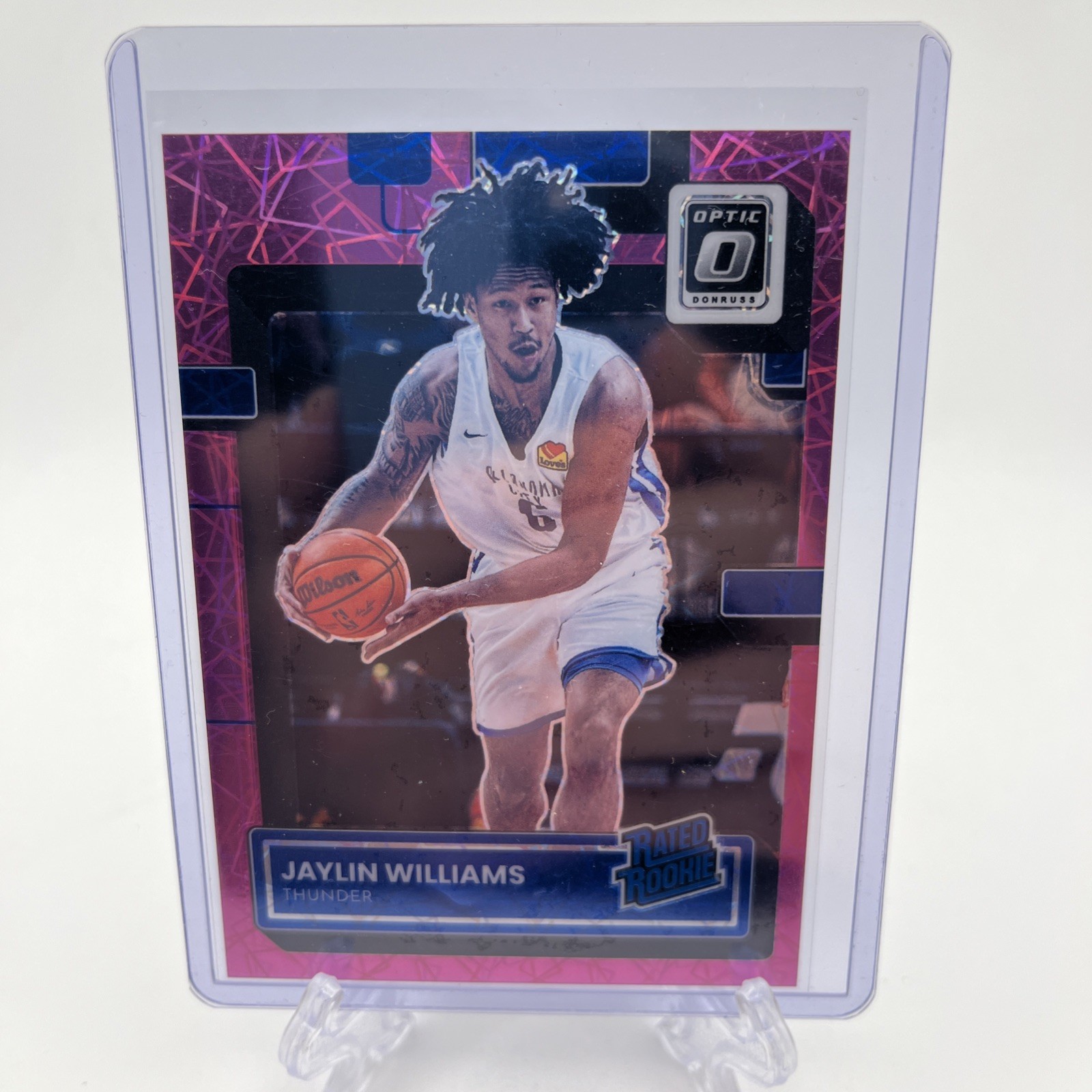 Jaylin Williams 2022-23 Donruss Optic Pink Velocity #246 #/79 Rookie RC