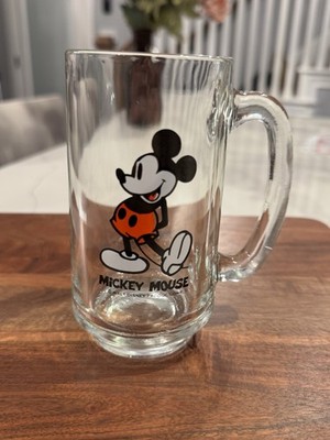 Vintage Mickey Mouse Glass Root Beer Mug! Hard To Find! Excellent Condition!