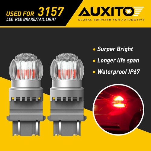 AUXITO 3157 3156 3457 3057 Red LED Tail Brake Parking Stop Bulbs Light ...