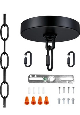 2 Pack Replacement 5.1 Inch Light Canopy Kit 48 Inch Chain,Black Finish Repla...
