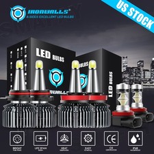 For Honda Pilot 2006-2025 8-sides LED Headlight High Low Fog Light Bulbs 6000K