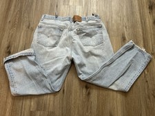 Vintage Levi s 501 xx 0115 100 Cotton Light Wash Denim Jeans 40x30 USA 689CS10